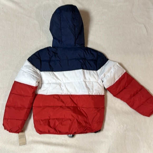 Levi's hooded puffer coat boys M 10-12 yrs. NWT, Red, White & Blue, Warm - Picture 3 of 9